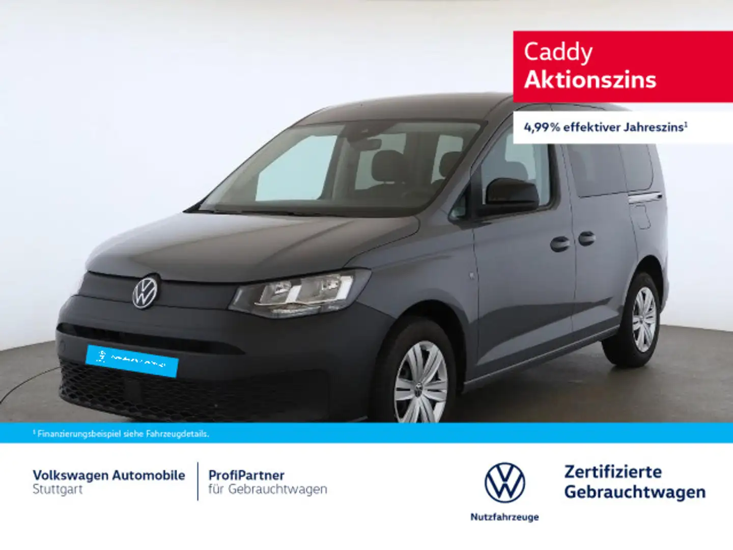 Volkswagen Caddy 1,5 l TSI Euro 6e Navi AHK Klima Grau - 1