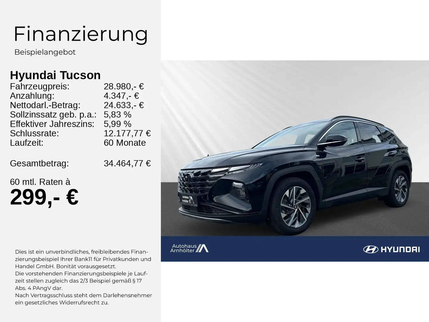 Hyundai TUCSON TUCSON 1.6 T-GDi 48V 7DCT EDITION 30 PLUS +NAV++ Schwarz - 2