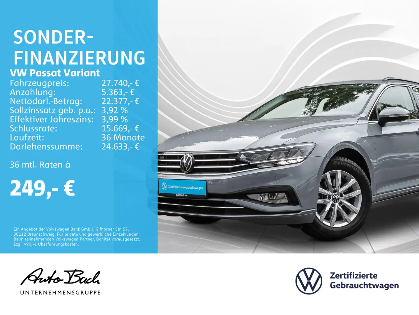Volkswagen Passat Variant 1.5 TSI DSG Business, Navi, LED, Grijs - 1