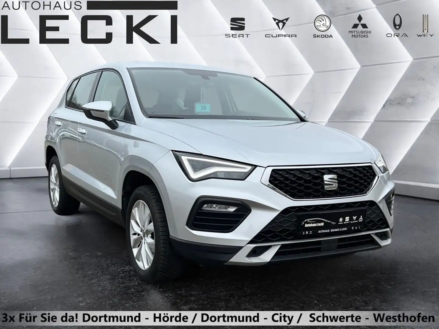 SEAT Ateca Style 1.5 TSi 110KW *AHK*NAVI*LED*PDC*KAMERA*SHZ* Argent - 1