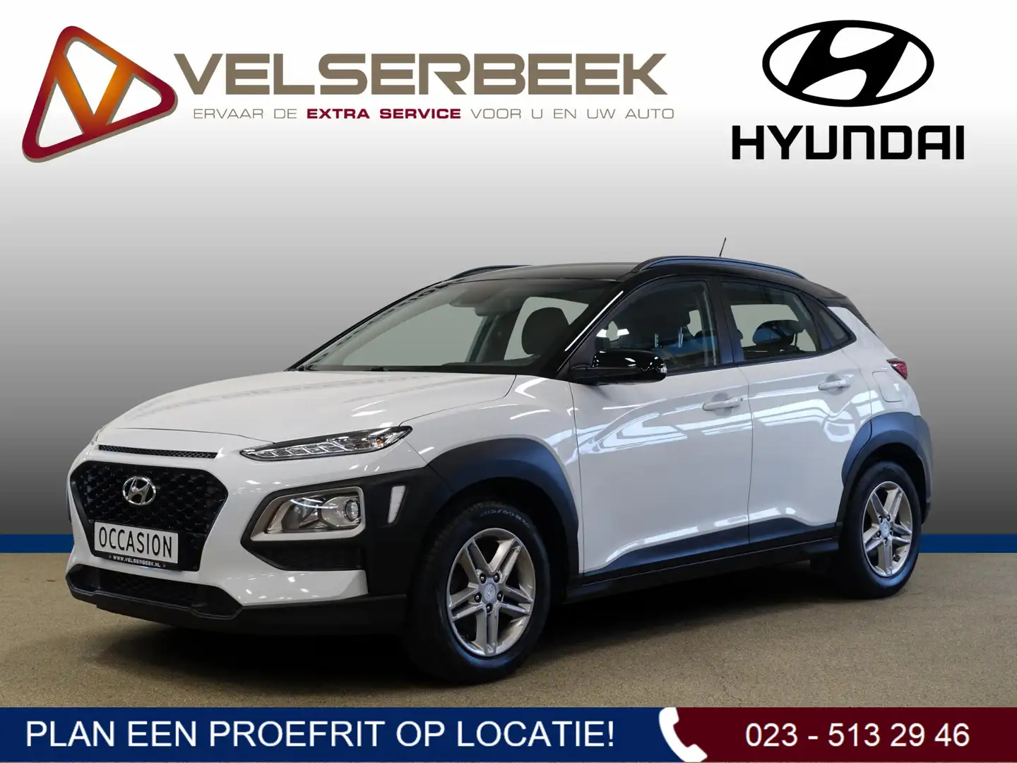 Hyundai KONA 1.0T Essence * TREKHAAK/NAVIGATIE/LMV/CRUISE * Wit - 1