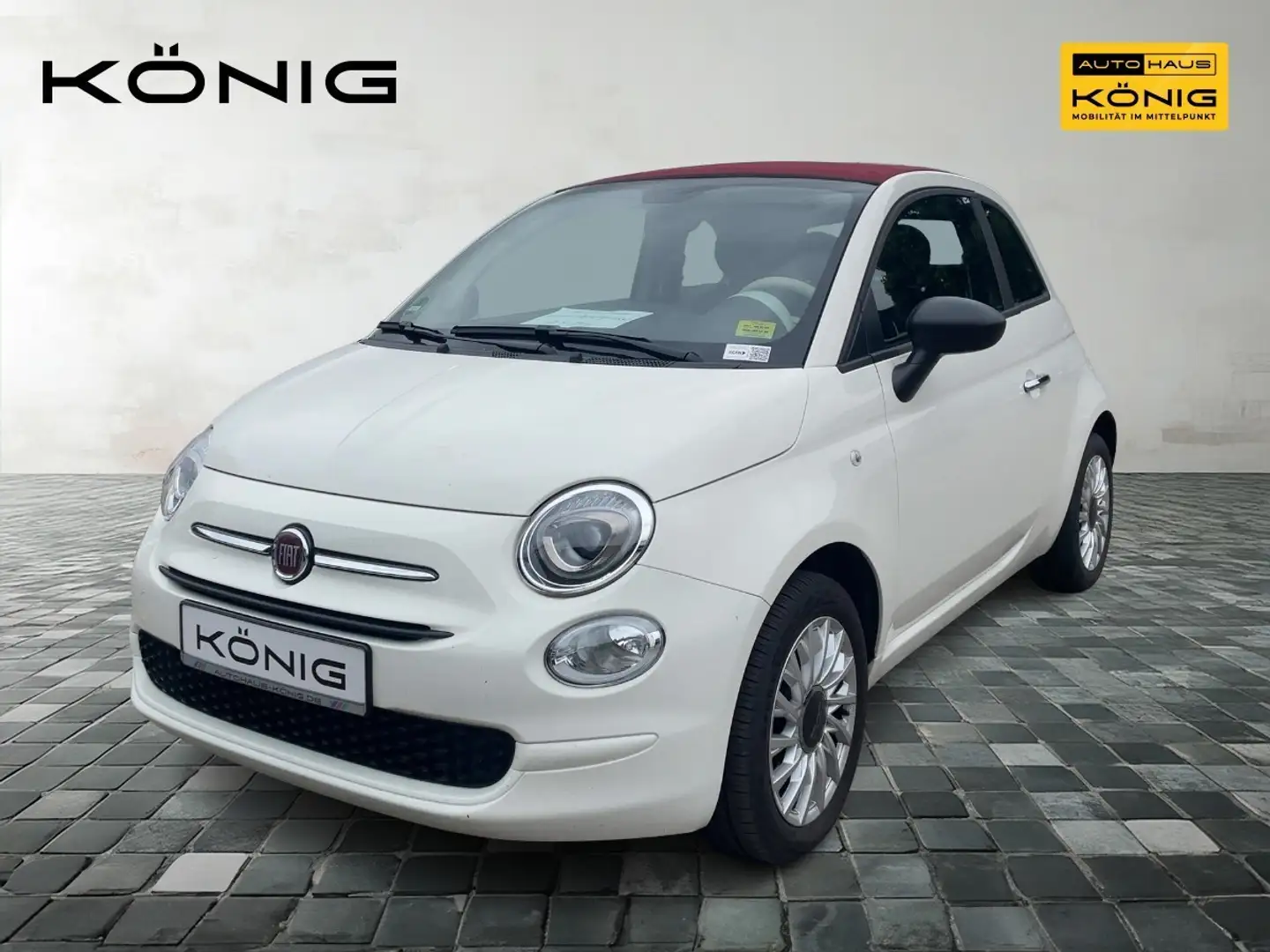 Fiat 500C Cabrio Club 1.0 Klima*Tempomat*CarPlay*Alu Weiß - 1