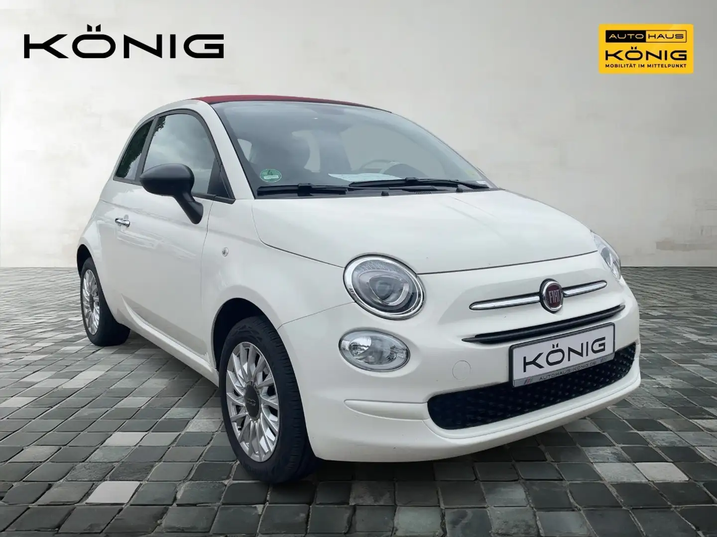 Fiat 500C Cabrio Club 1.0 Klima*Tempomat*CarPlay*Alu Weiß - 2