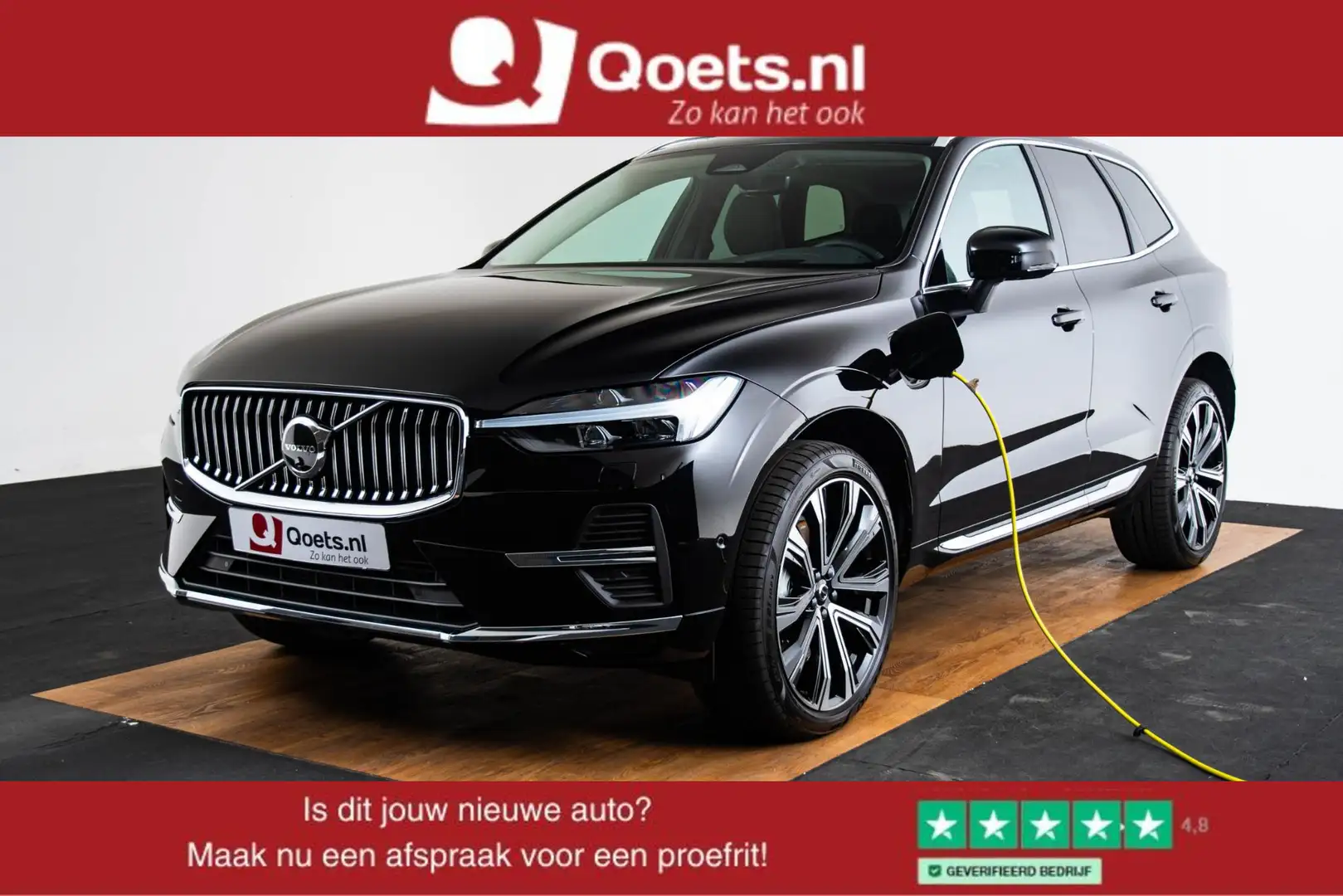 Volvo XC60 2.0 T6 Plug-in hybrid AWD Ultra Bright Panoramadak Zwart - 1
