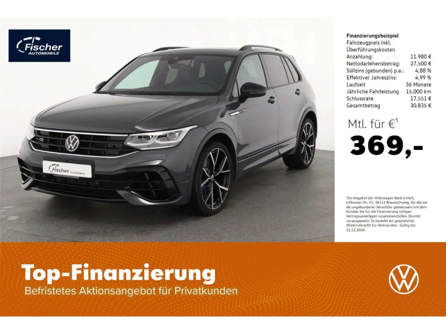 Volkswagen Tiguan 2.0 TSI OPF 4Motion R Grau - 1