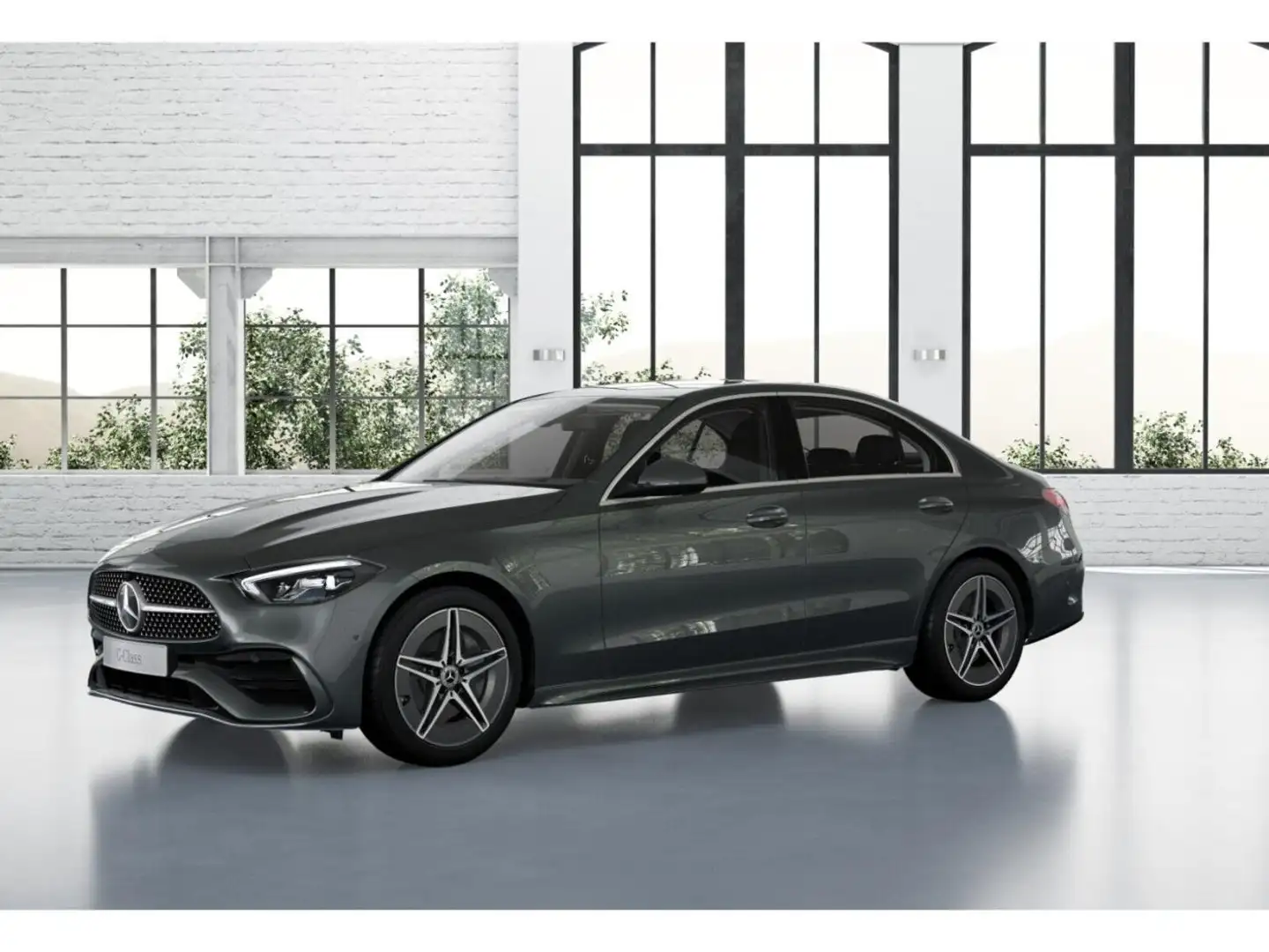 Mercedes-Benz C 200 d AMG AHK*Kam*Memory*Lenk-Hz*Keyless*Ambi* Grau - 2