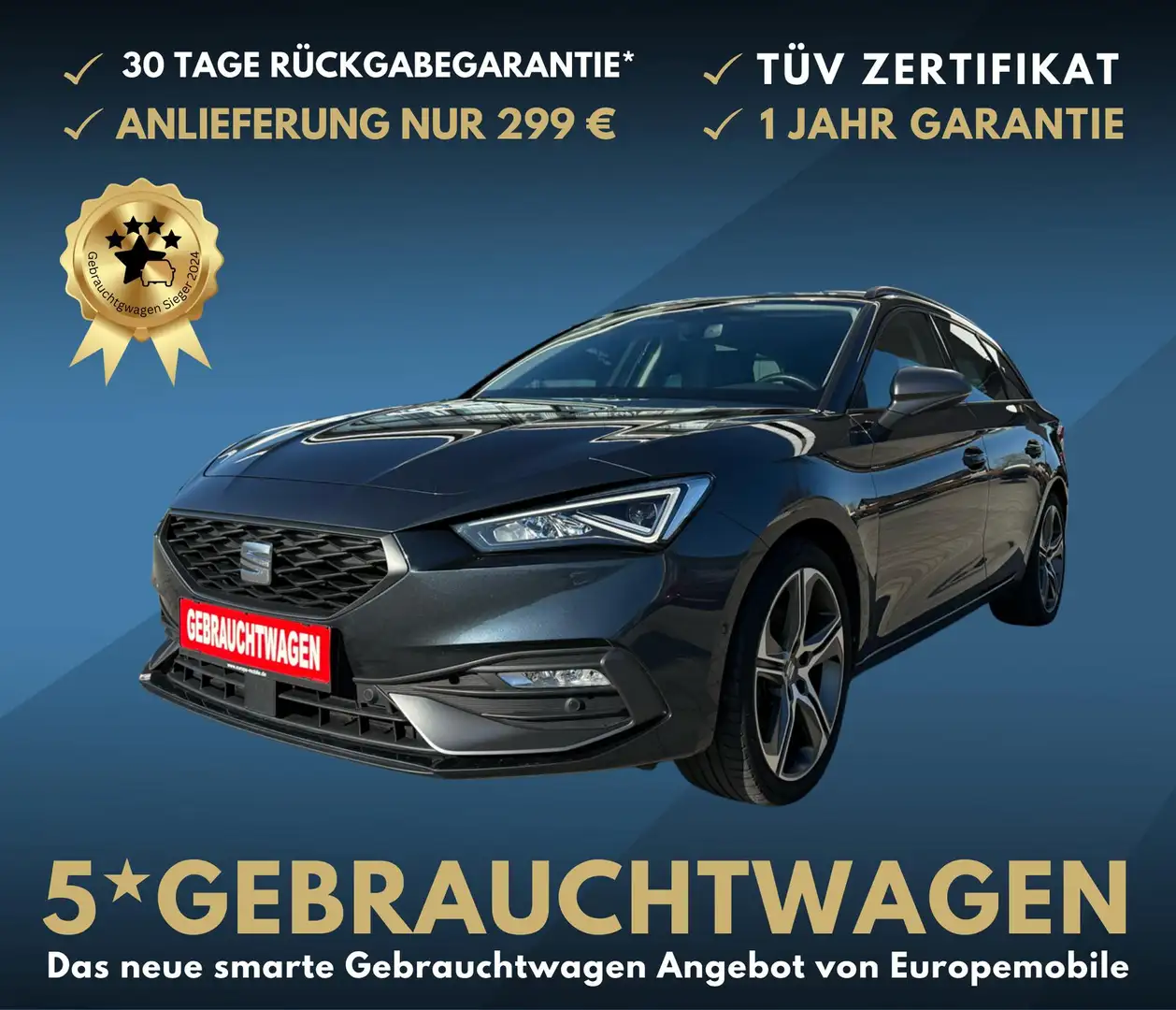 SEAT Leon Sportstourer FR (D3) XL 1.5 eTSI 150 DSG|NAV.10... Grijs - 1