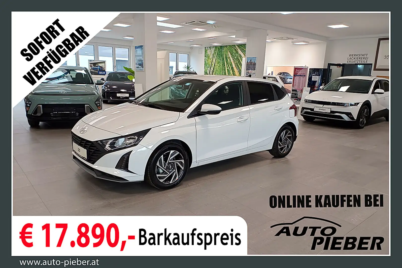 Hyundai i20 1,2 MPI Jubile *LED*Navi*Tempomat*Klima* Weiß - 1