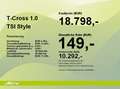 Volkswagen T-Cross 1.0 TSI Style *LED*NAVI*PARKSENSOR*SITZH* Grijs - thumbnail 4
