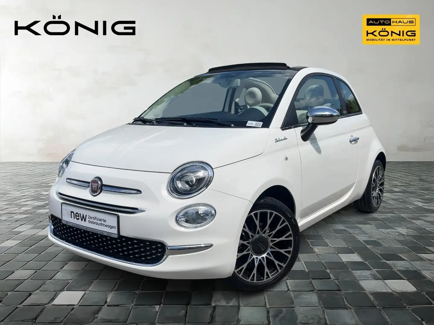 Fiat 500C Cabrio 1.0 Più DolceVita  Leder - PDC Weiß - 1