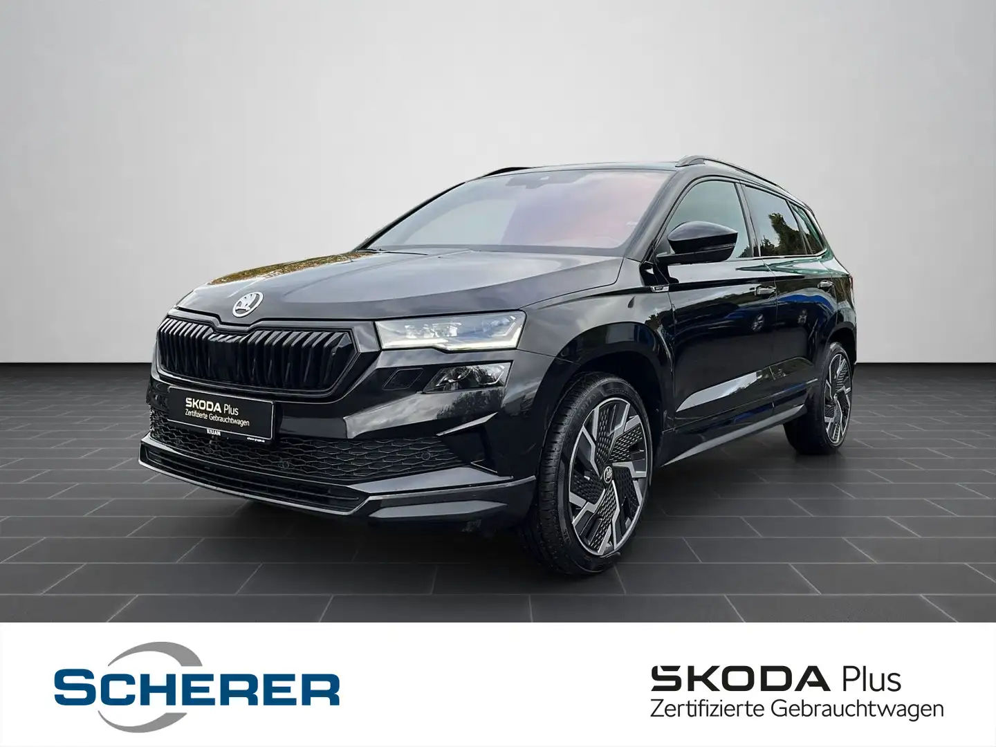 Skoda Karoq Sportline 2,0 TDI DSG 4x4 NAV KAM AHK ACC Schwarz - 1