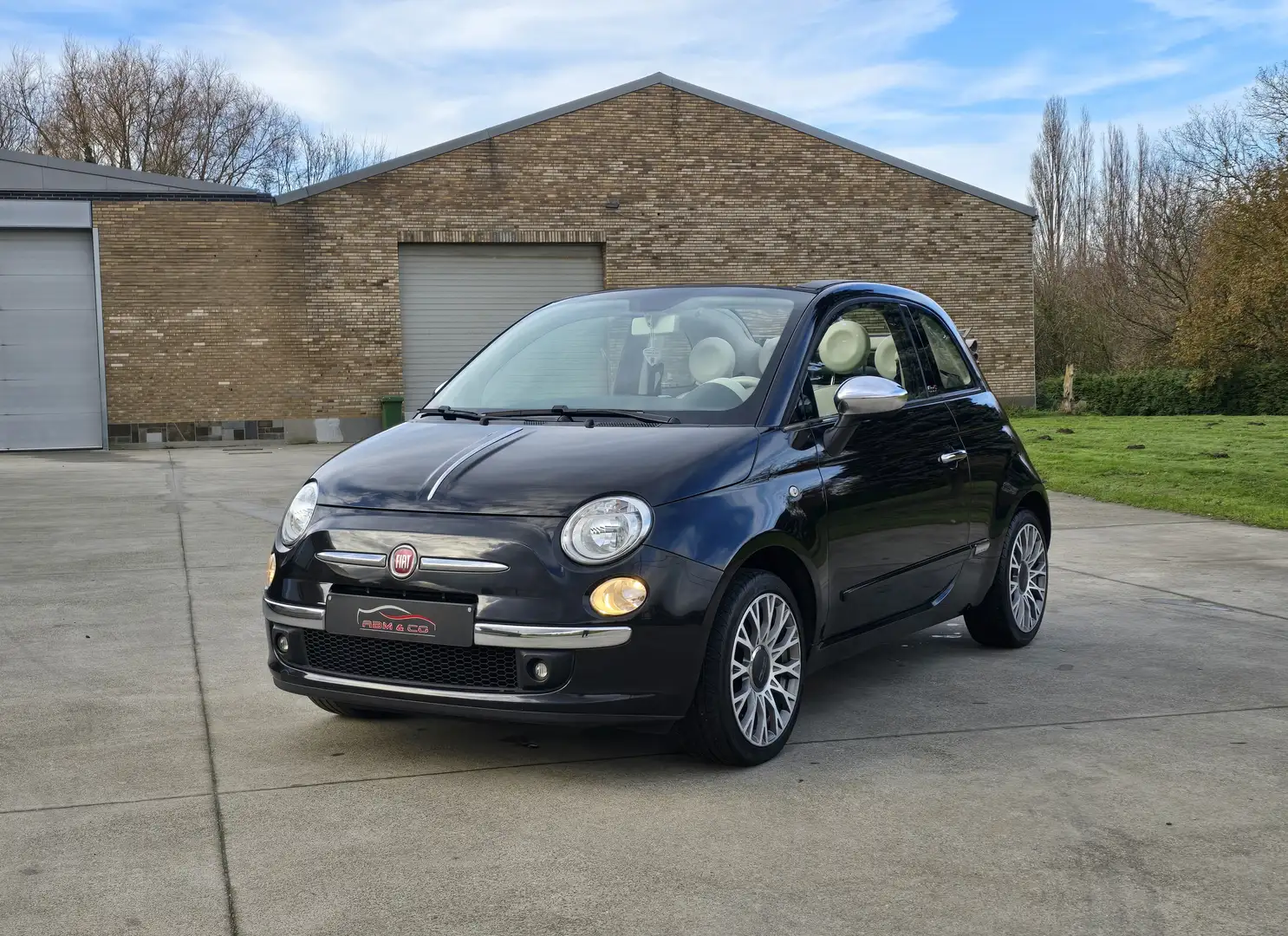 Fiat 500C Cabrio de 2015 ** Airco - Jantes ** Garantie 12M Noir - 2