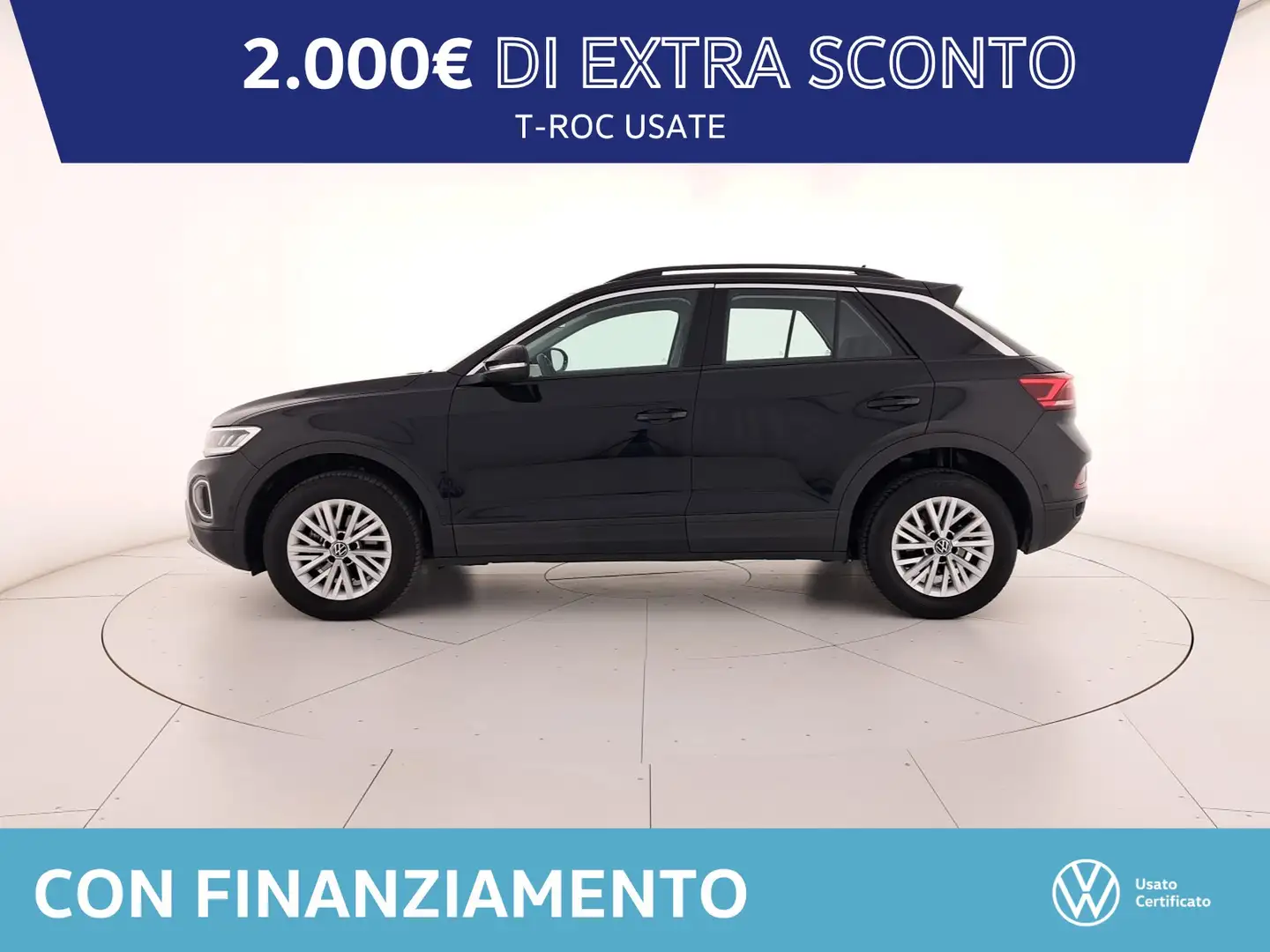 Volkswagen T-Roc 1.5 tsi life dsg Zwart - 2