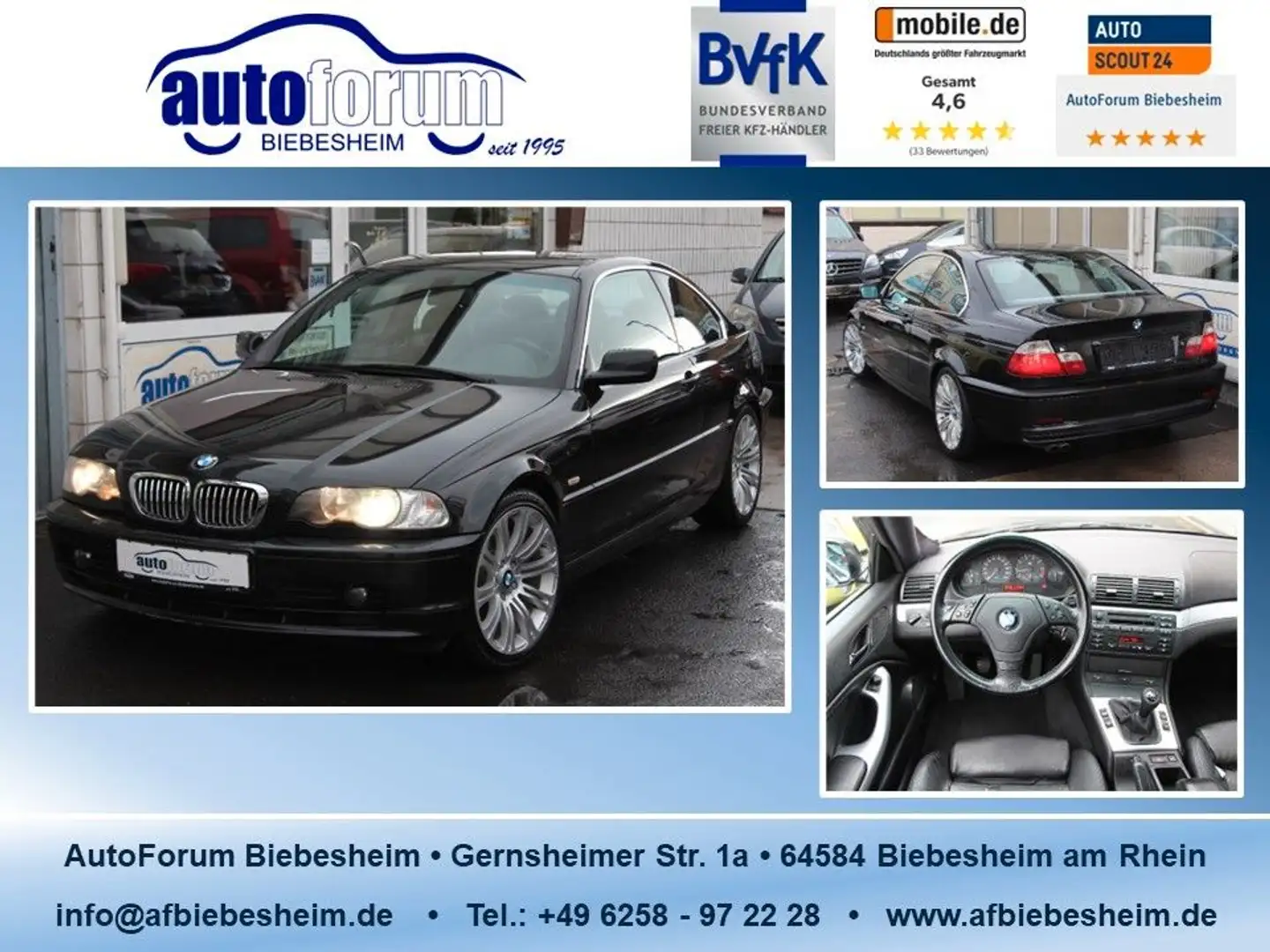 BMW 328 Ci Leder*Memory*Xenon*TÜV 03/26*2.Hand Schwarz - 1