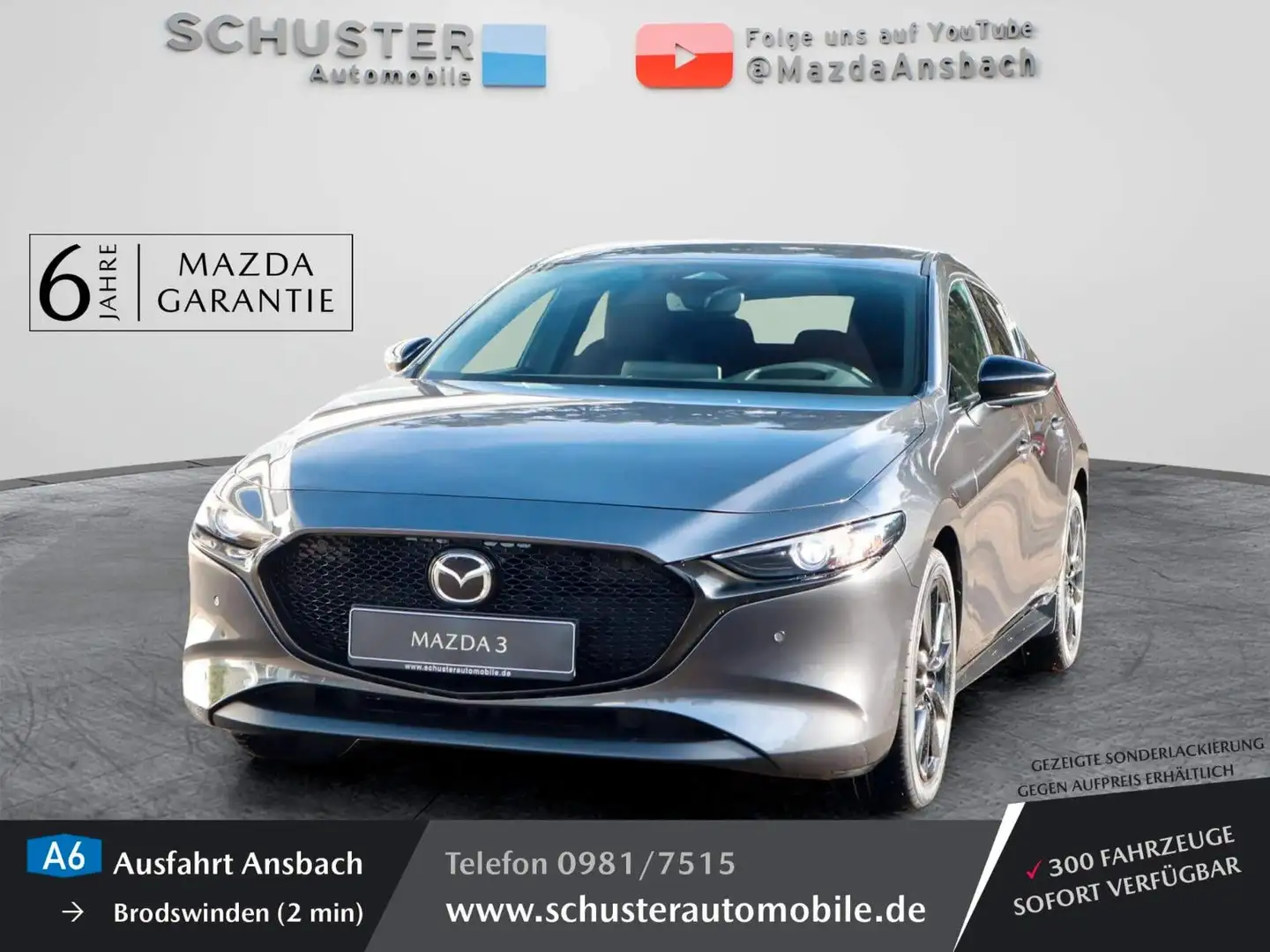 Mazda 3 2025 Homura X186PS AG NAVI HEADUP LED SITZHEI. Grau - 1