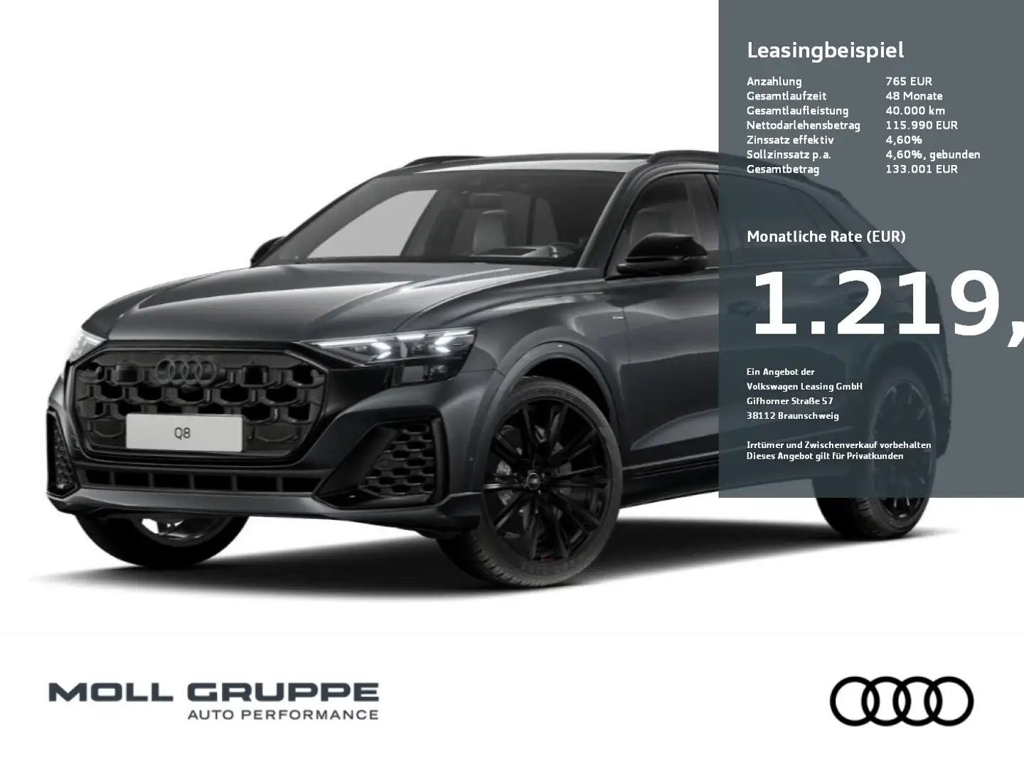 Audi Q8 SUV 55 TFSI e quattro 290 kW tiptronic AHK Grigio - 1