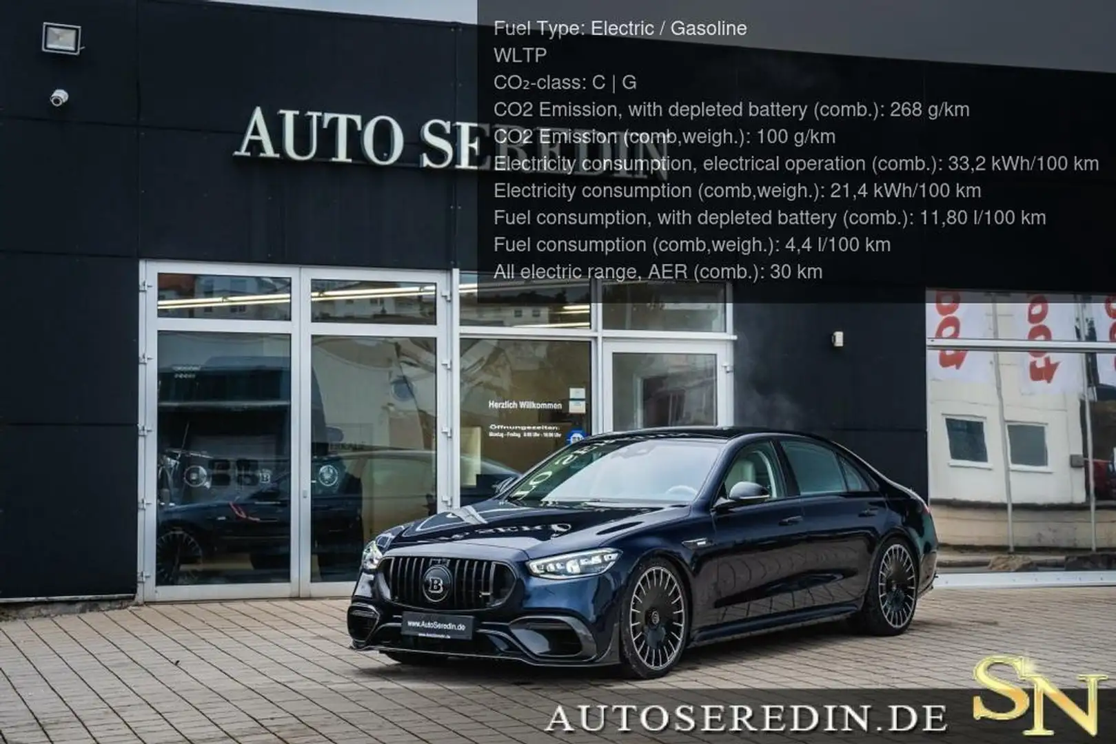 Mercedes-Benz S 63 AMG BRABUS B930 CARBON+4SEATS+FRIDGE+4D Bleu - 1