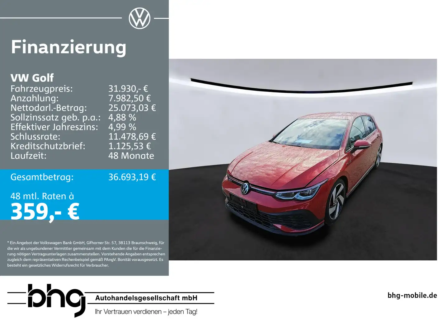 Volkswagen Golf GTI Golf 2.0 TSI OPF DSG GTI Clubsport Rot - 1