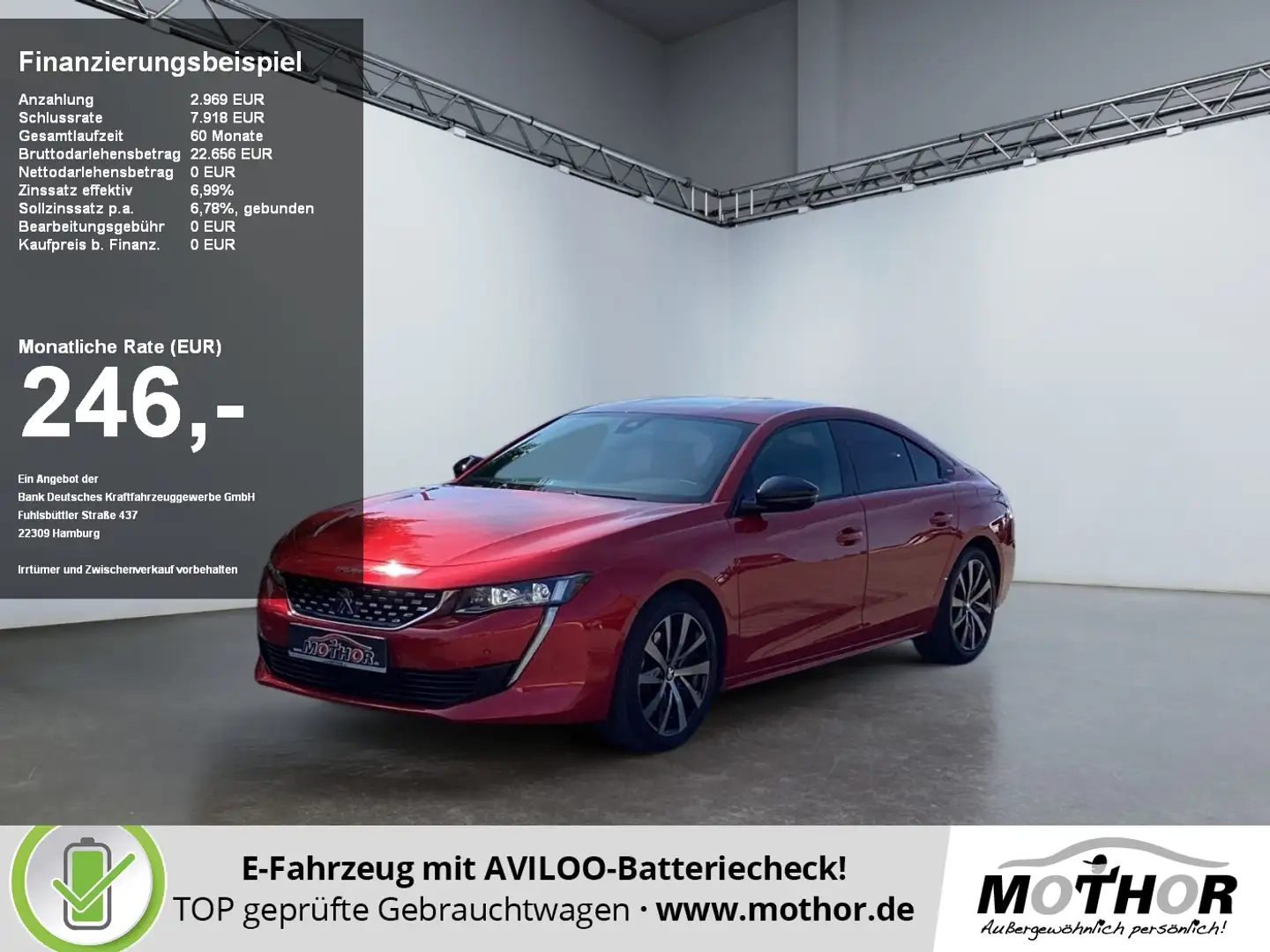Peugeot 508 PHEV Automatik AHK Red - 1