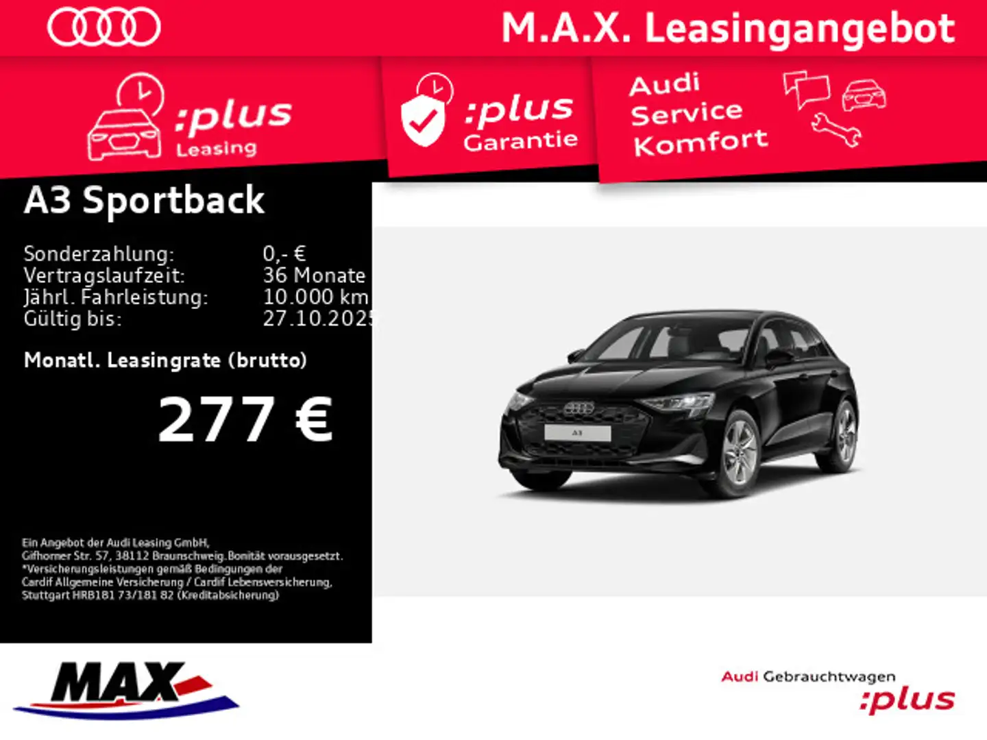 Audi A3 35 TFSI ADVANCED LED+KAMERA+MMI NAV Schwarz - 1