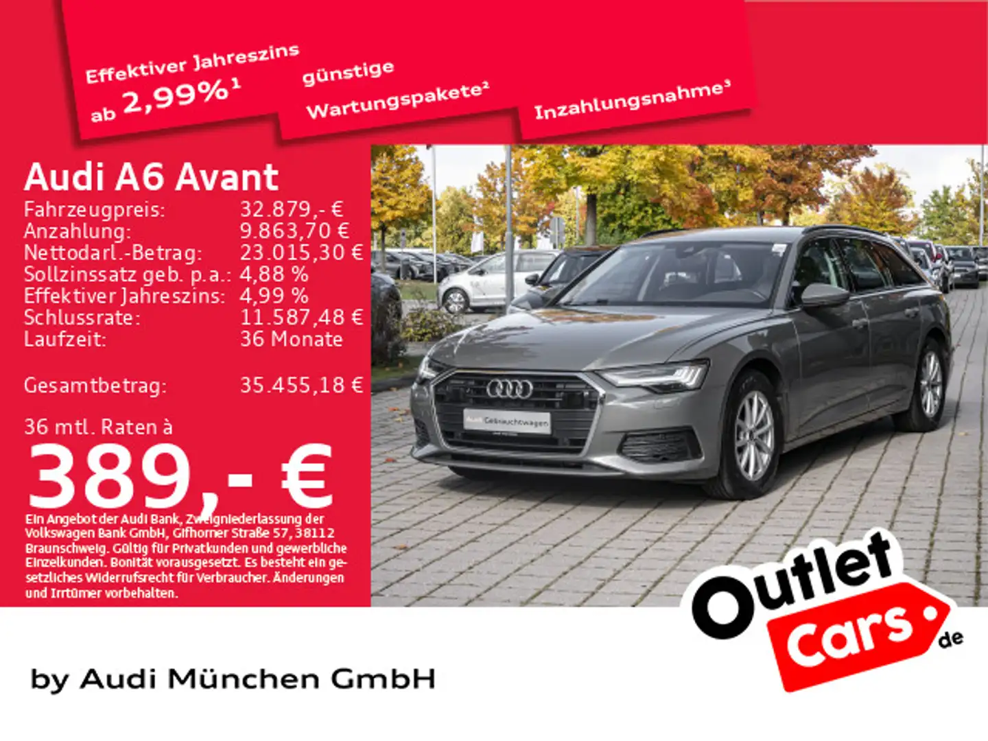 Audi A6 40 TDI qu. S tronic AHK/HD-Matrix/Virtu Grau - 1