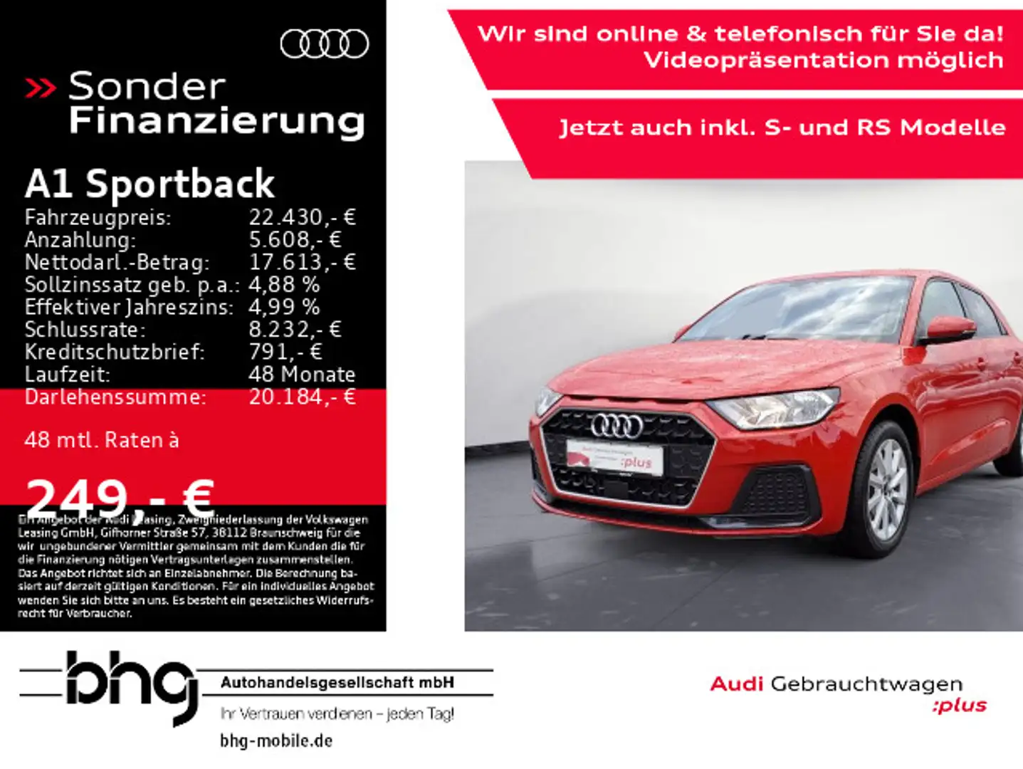 Audi A1 25 TFSI S-tronic advanced GRA Sitzh Rot - 1