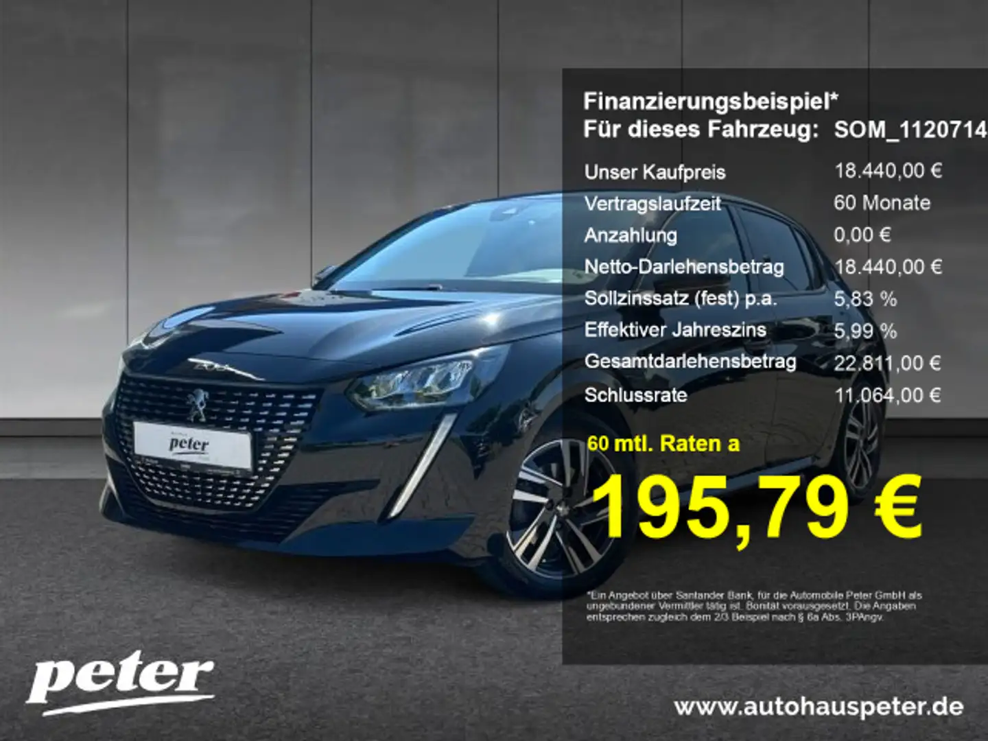 Peugeot 208 208 AllurePack 100 +DAB+EPH+Kamera+Navi+SHZ+ Schwarz - 1