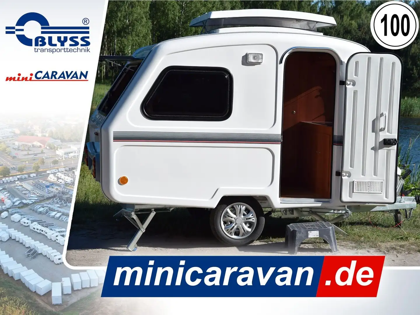 Niewiadow GFK Aufbau 750kg GG 100km/h  Heizung Toilette Weiß - 1