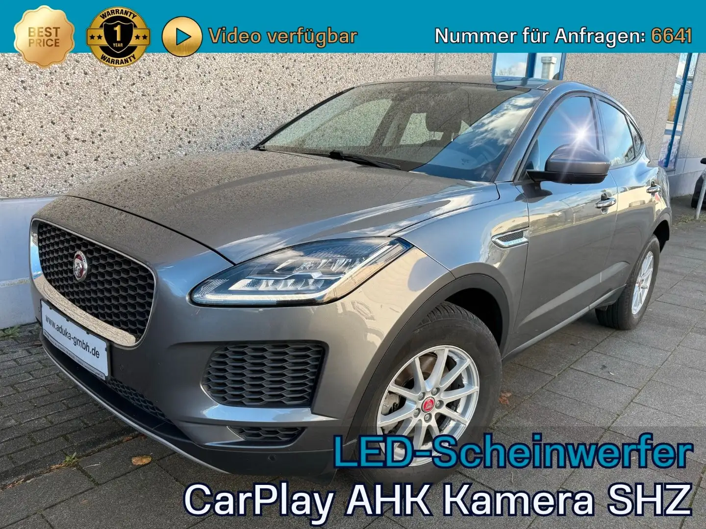 Jaguar E-Pace D150 CarPlay AHK Kamera LED Scheinwerfer Gris - 1