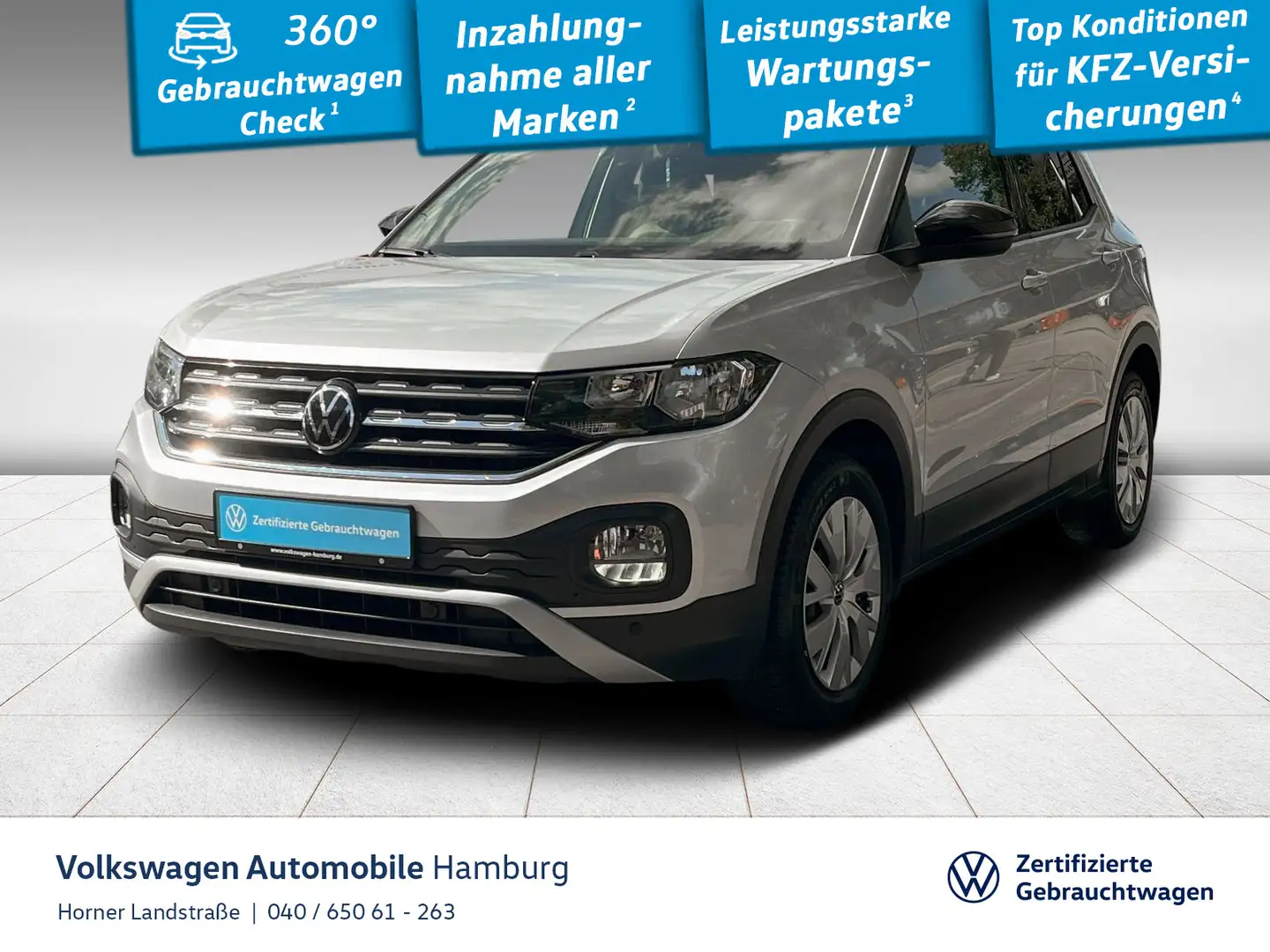 Volkswagen T-Cross Life 1.0 TSI Navi CarPlay Sitzheizung PD Silber - 1