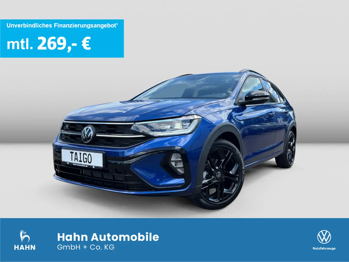 Volkswagen Taigo R-Line 1,0TSI DSG BLACKSTYLE KAM ACC APP Blau - 1