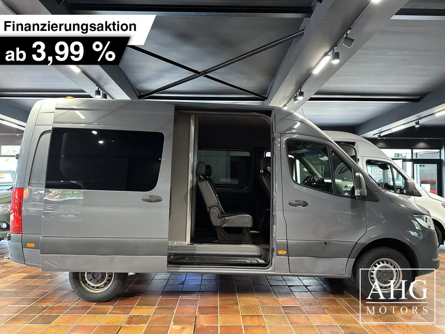 Mercedes-Benz Sprinter 319 V6 MIXTO L2H2 5SITZE AHK-3,5T STHZG 360°KAM LE Grau - 1