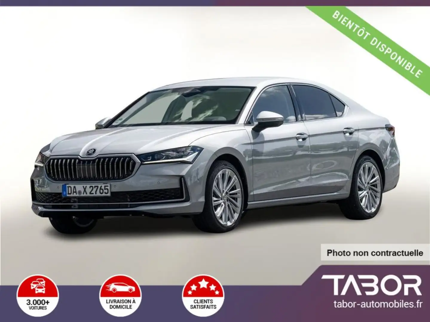 Skoda Superb 1.5 eTSI 150 DSG LED GPS cam SunS Argent - 1