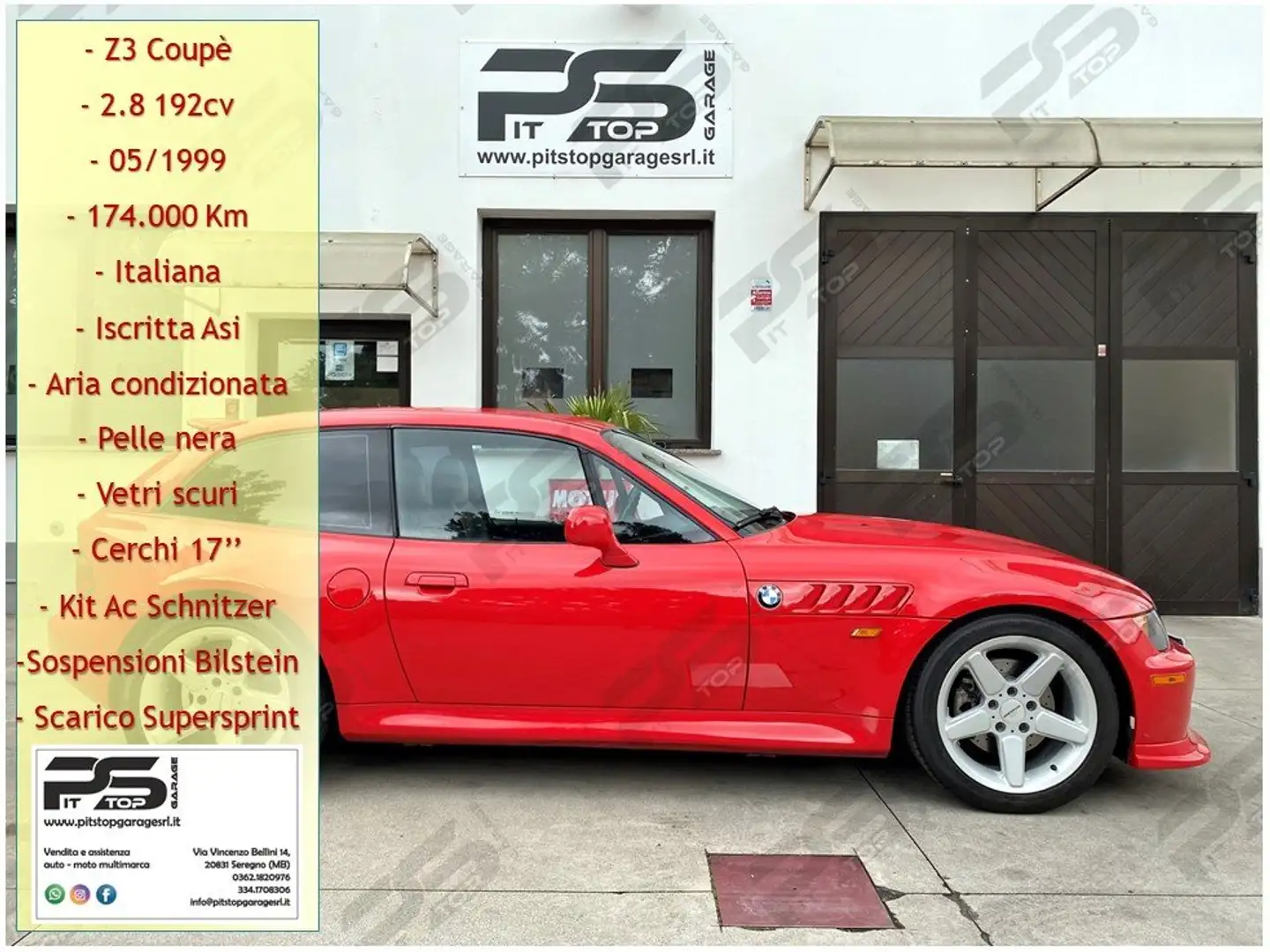 BMW Z3 Z3 Coupe 2.8 192cv - Ac Schnitzer - Asi - Hellrot Rosso - 1