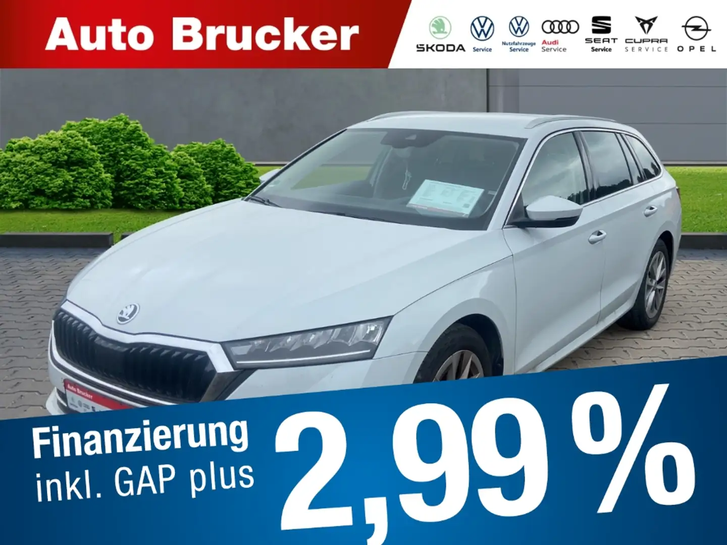 Skoda Octavia Combi Style 2.0 TDI+Alufelgen+Navi+Klimaautomatik Weiß - 1