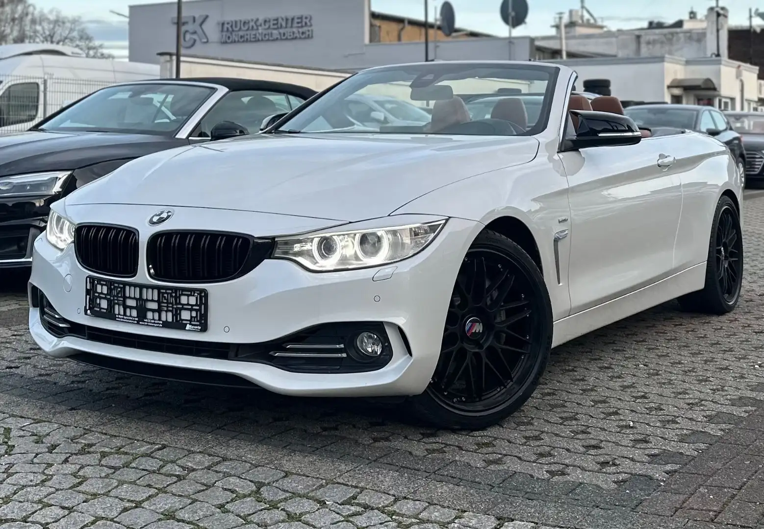 BMW 435 i CABRIO*SPORT-LINE*H&K-HEAD-UP-KAM-TMP-LEDER Weiß - 1