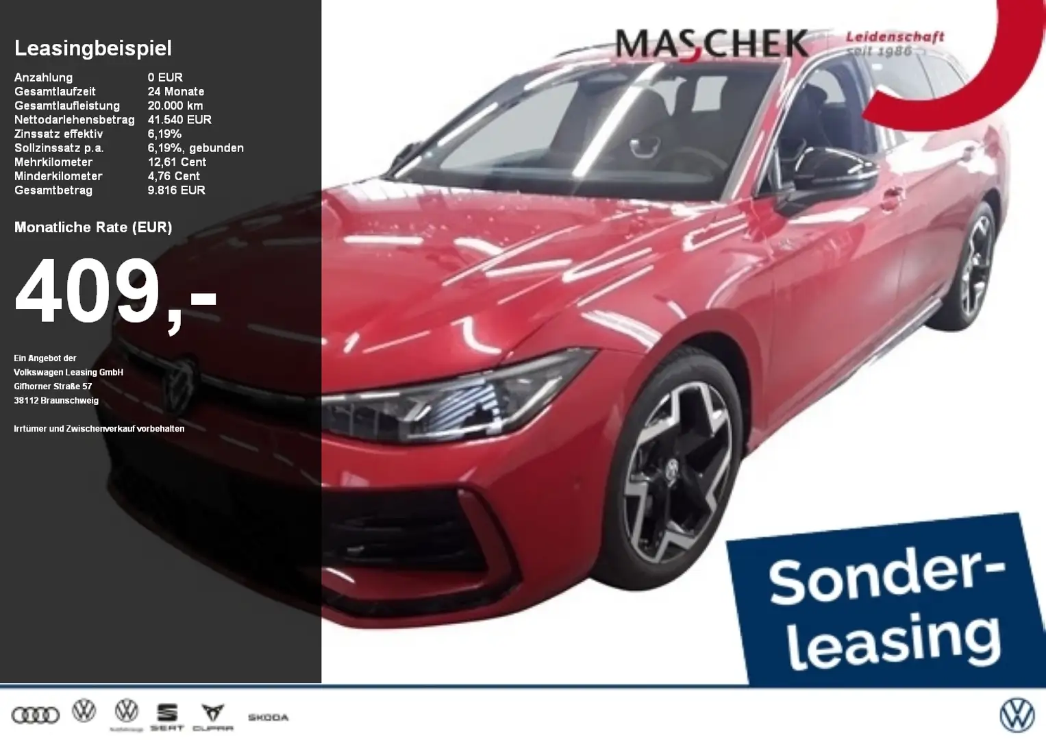 Volkswagen Passat Variant R-Line 2.0 TDI DSG AHK Standh Pano HUD Harman Rood - 1