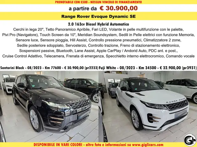 2023 Land Rover Range Rover Evoque in Black for sale