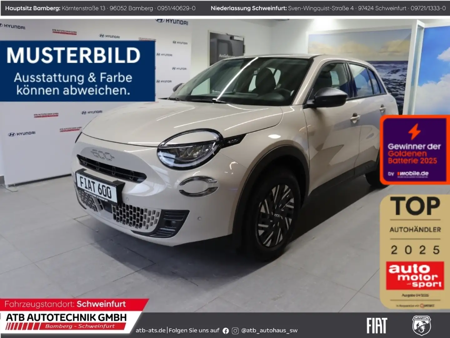 Fiat 600 Business Edition 1.2 T3 Ganzjahresreifen Beige - 1