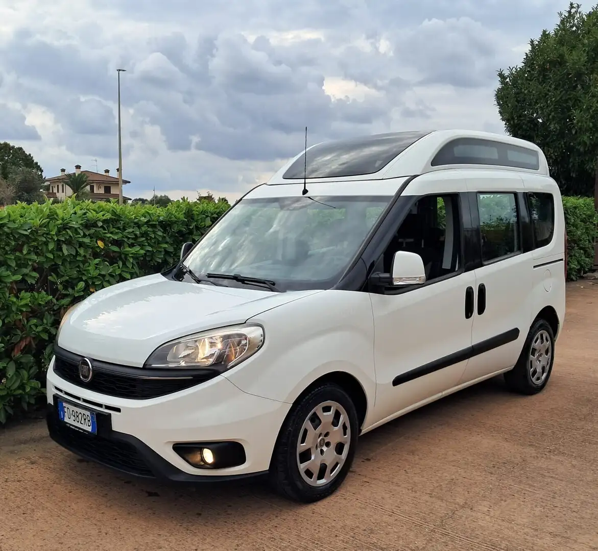 Fiat Doblo Doblò EURO6 TETTO ALTO TRASPORTO DISABILI Blanc - 1
