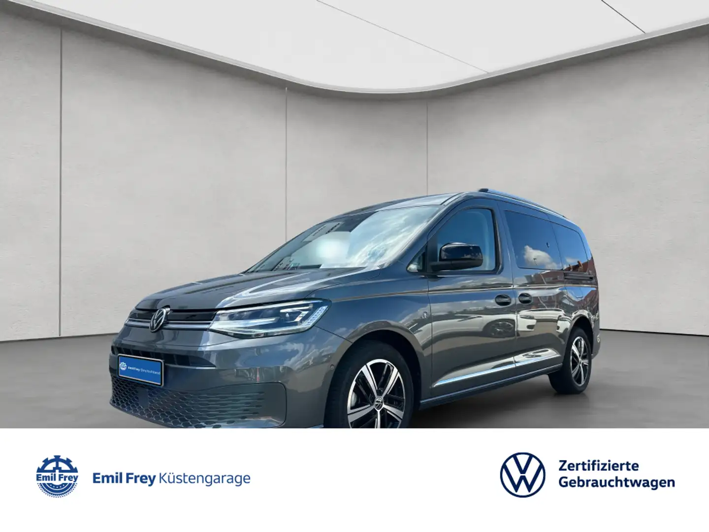 Volkswagen Caddy 2.0 TDI (7-Si.) DSG Style Maxi AHK Nai GJR Grau - 1