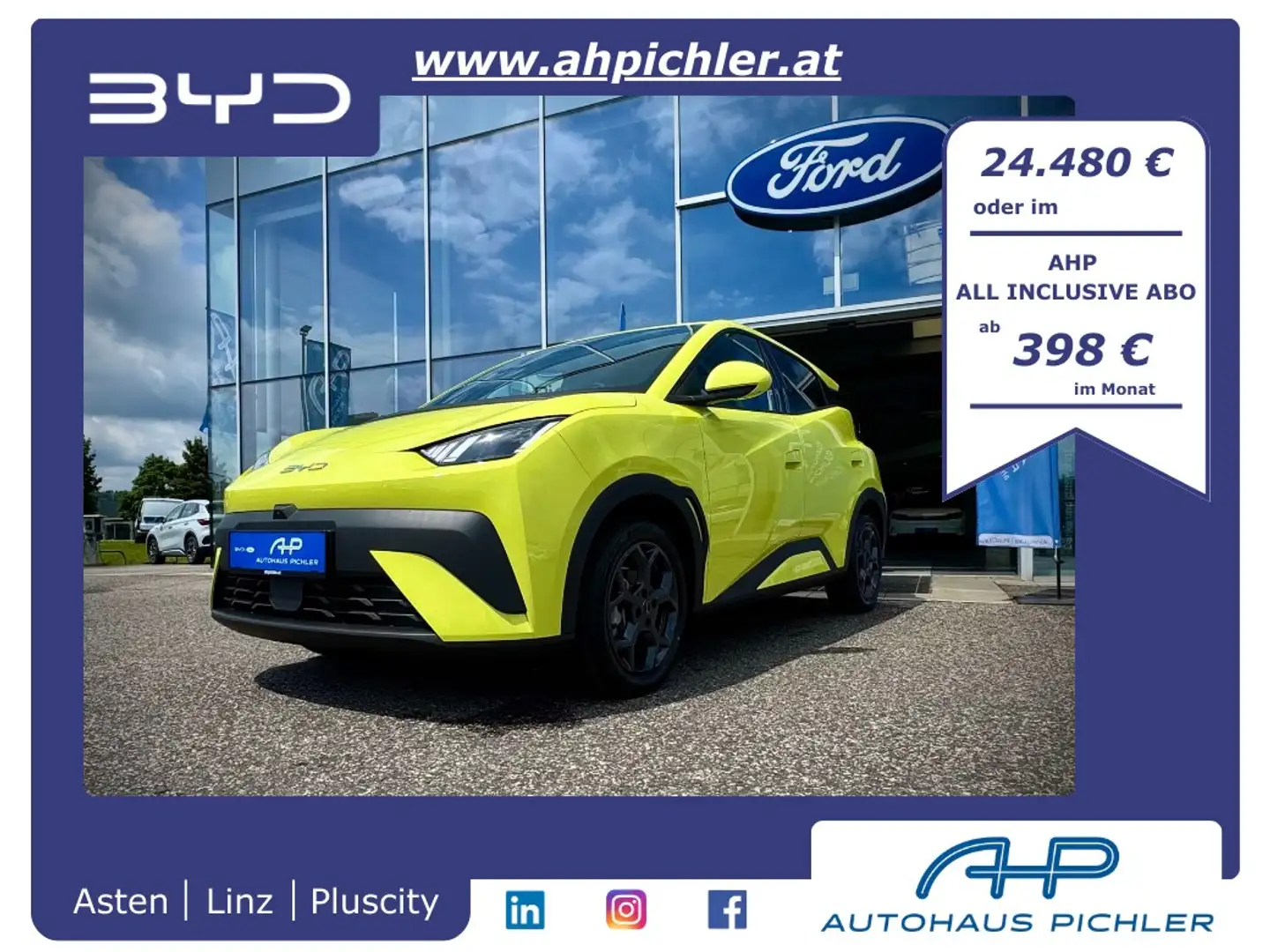 BYD Dolphin Surf Comfort 43kWh 156PS LEASING AKTION Grün - 1