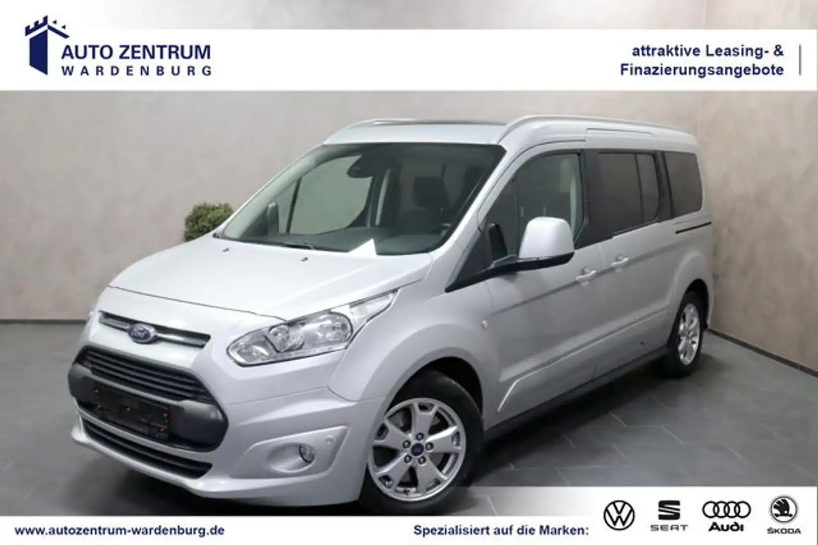 Ford Tourneo Connect Titanium 7-Sitzer CAM AHK NAVI Silber - 1