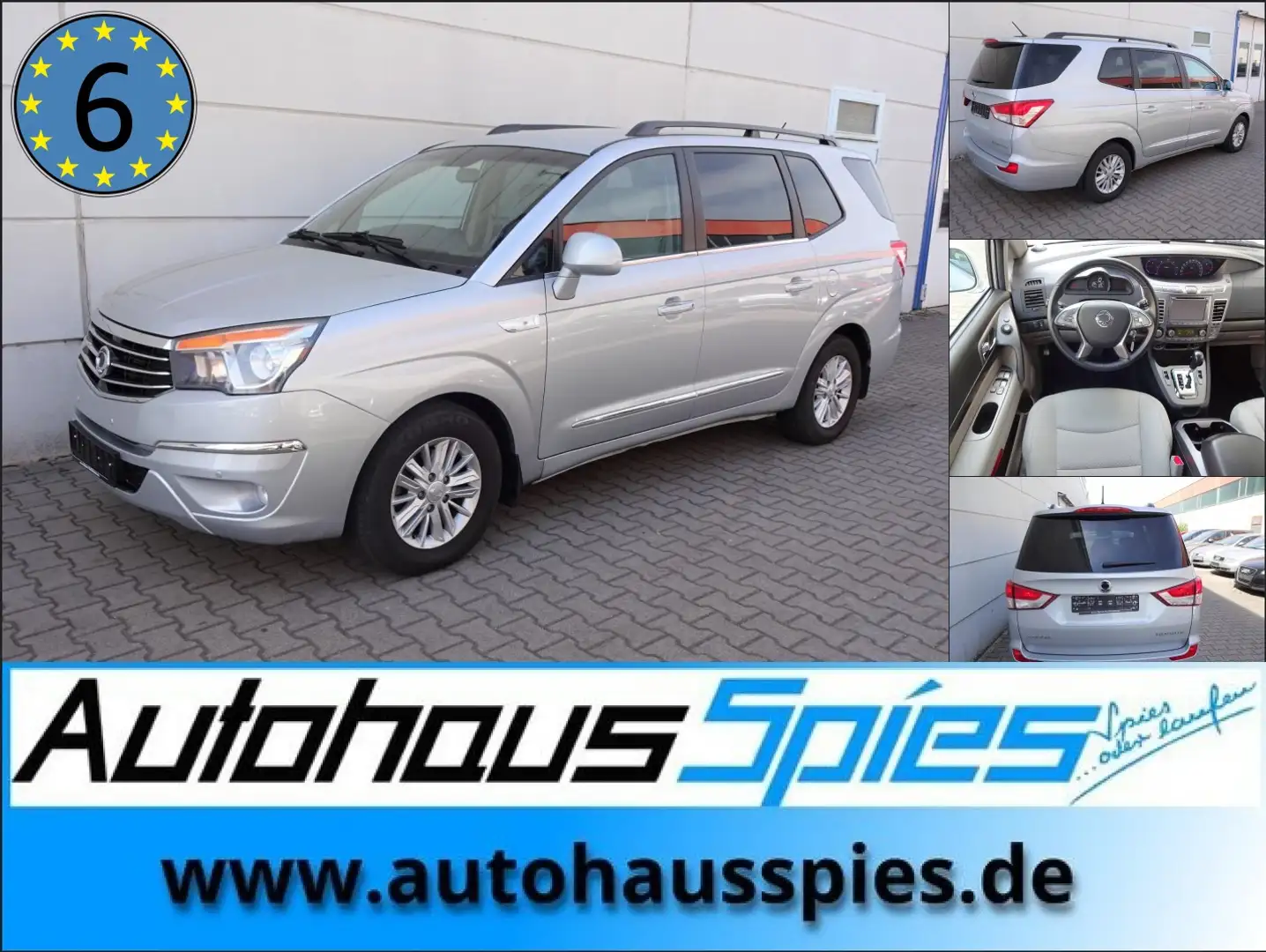 SsangYong Rodius 2,2 E-XDI 2WD Automatik EURO6 7-Sitzer Argent - 1