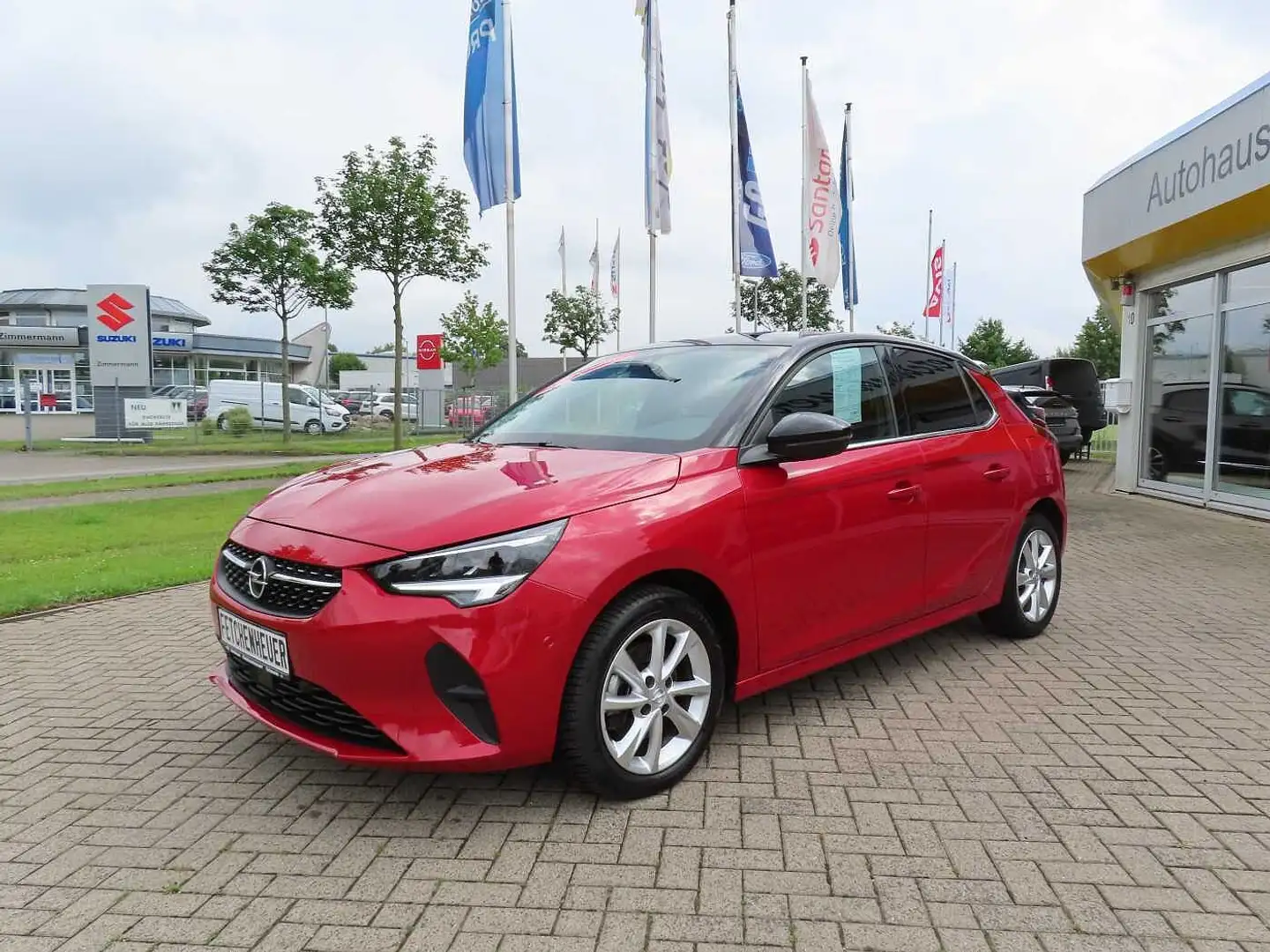 Opel Corsa Aut. Eleg. LED+SHZ+TEMP+PDC+TWA+PDC+GJR Rood - 2