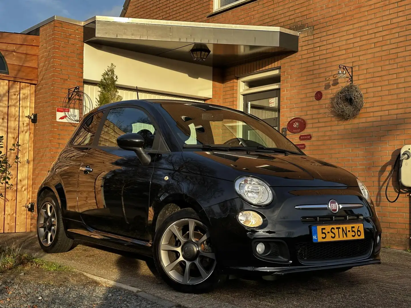 Fiat 500 Abarth 0.9 TwinAir 500S|Abarth pak.|Leder/Alc.|NAP|Elektr Schwarz - 2