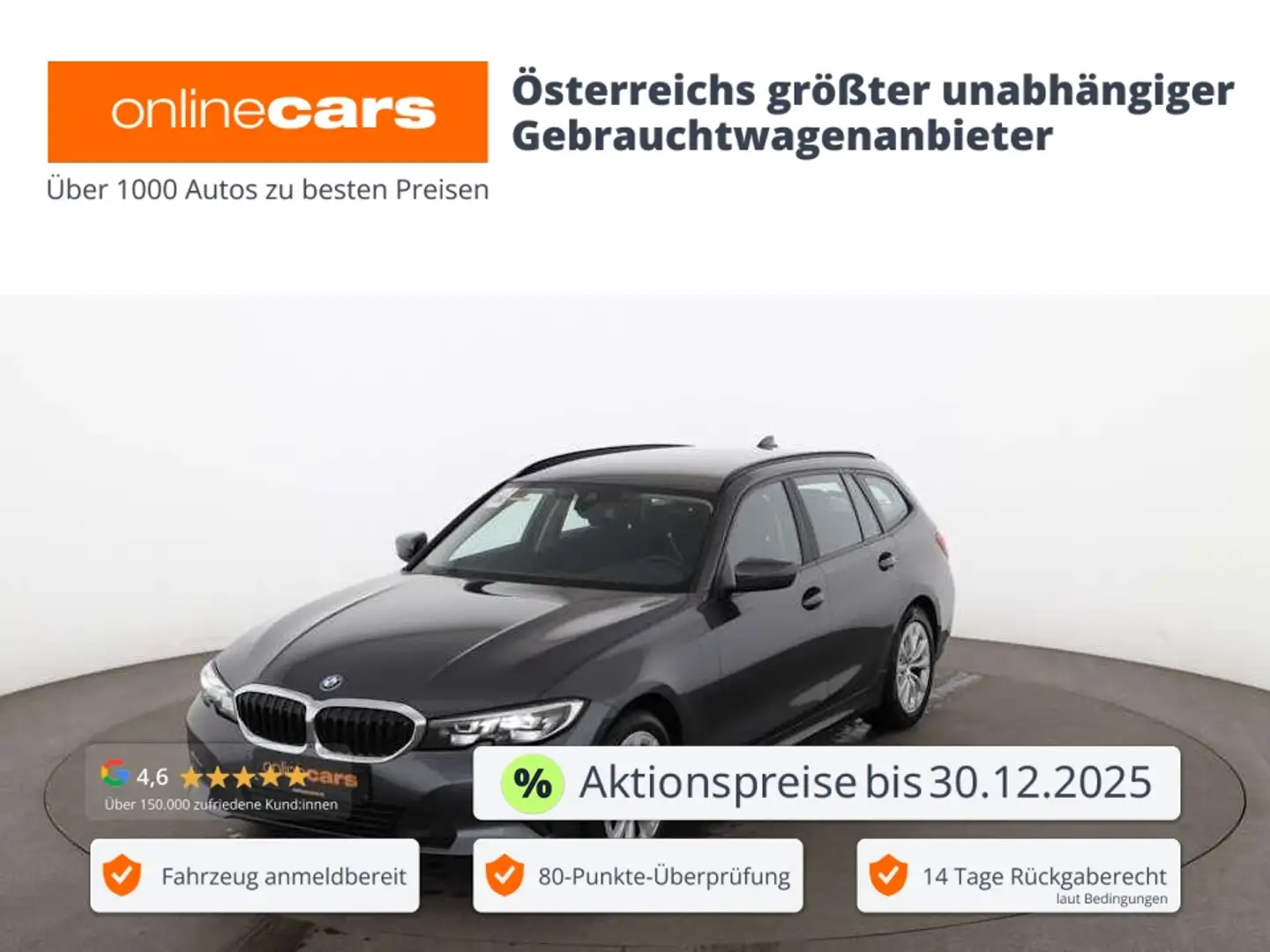 BMW 318 d Touring Advantage LED NAVI DIGI-TACHO R-CAM Grau - 1