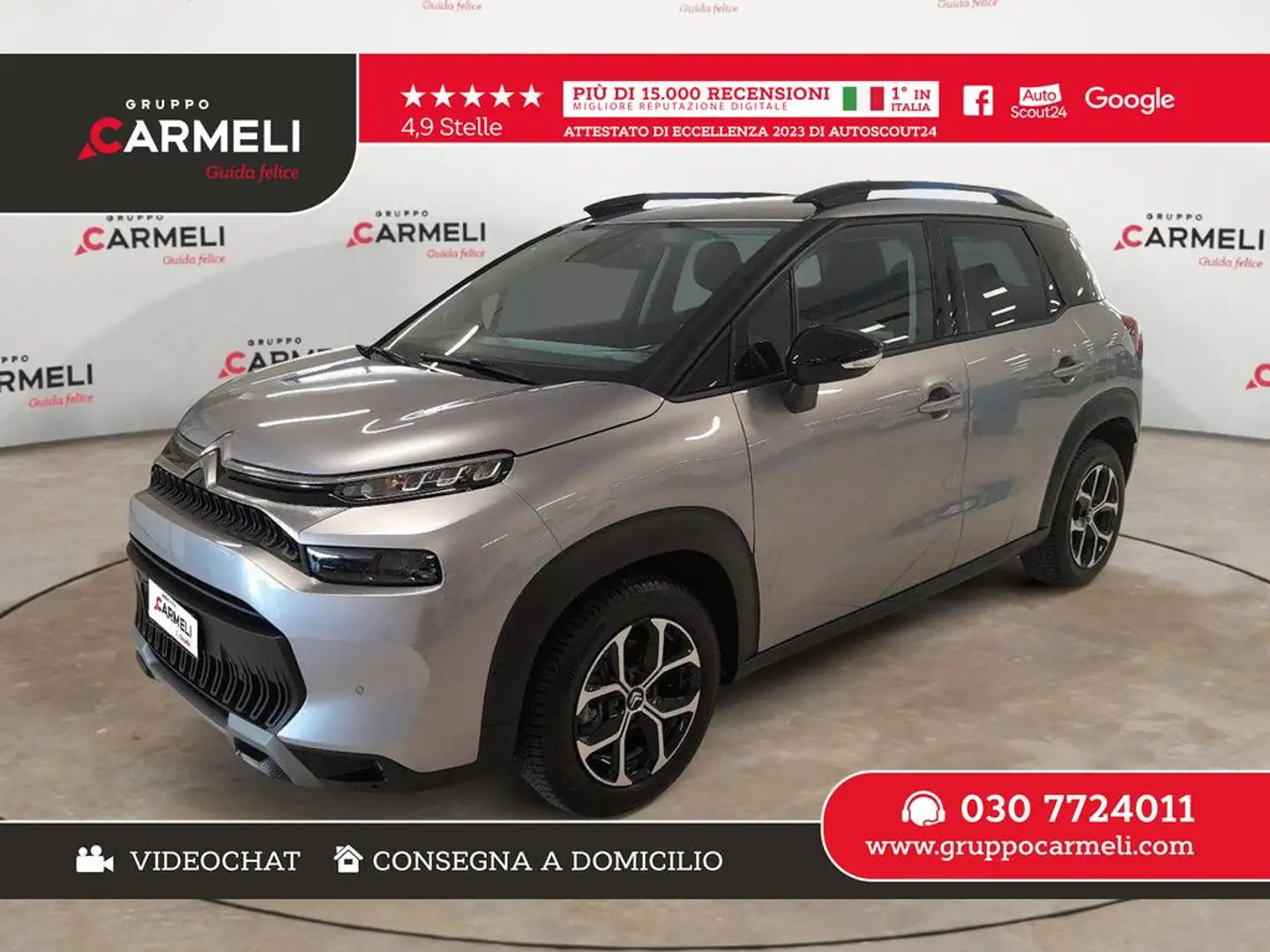 Citroen C3 Aircross 1.2 puretech Shine s&s 110cv Grigio - 1