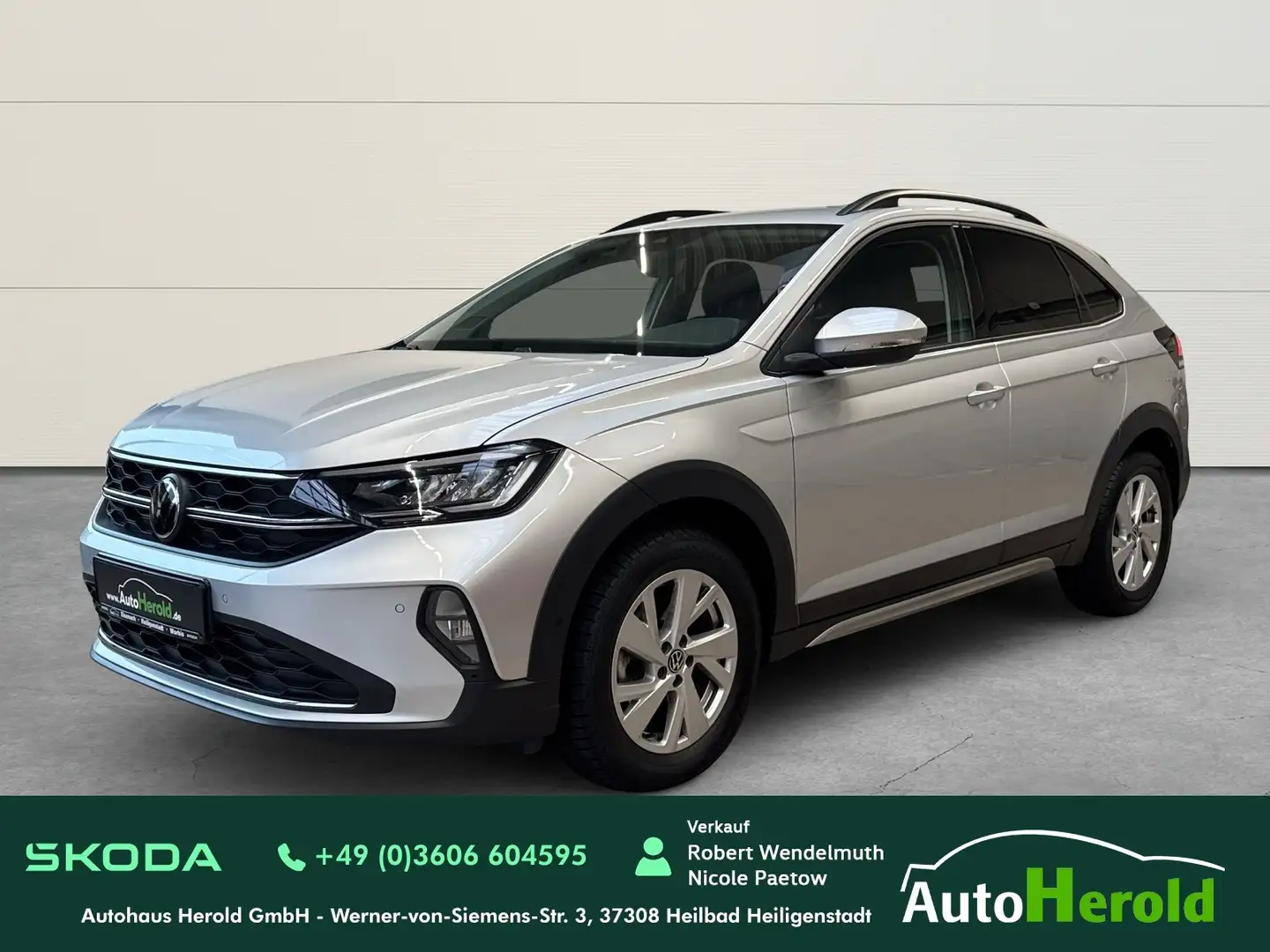 Volkswagen Taigo Life 1.0TSi Scheckheft AHK ACC LED KAM Silber - 1