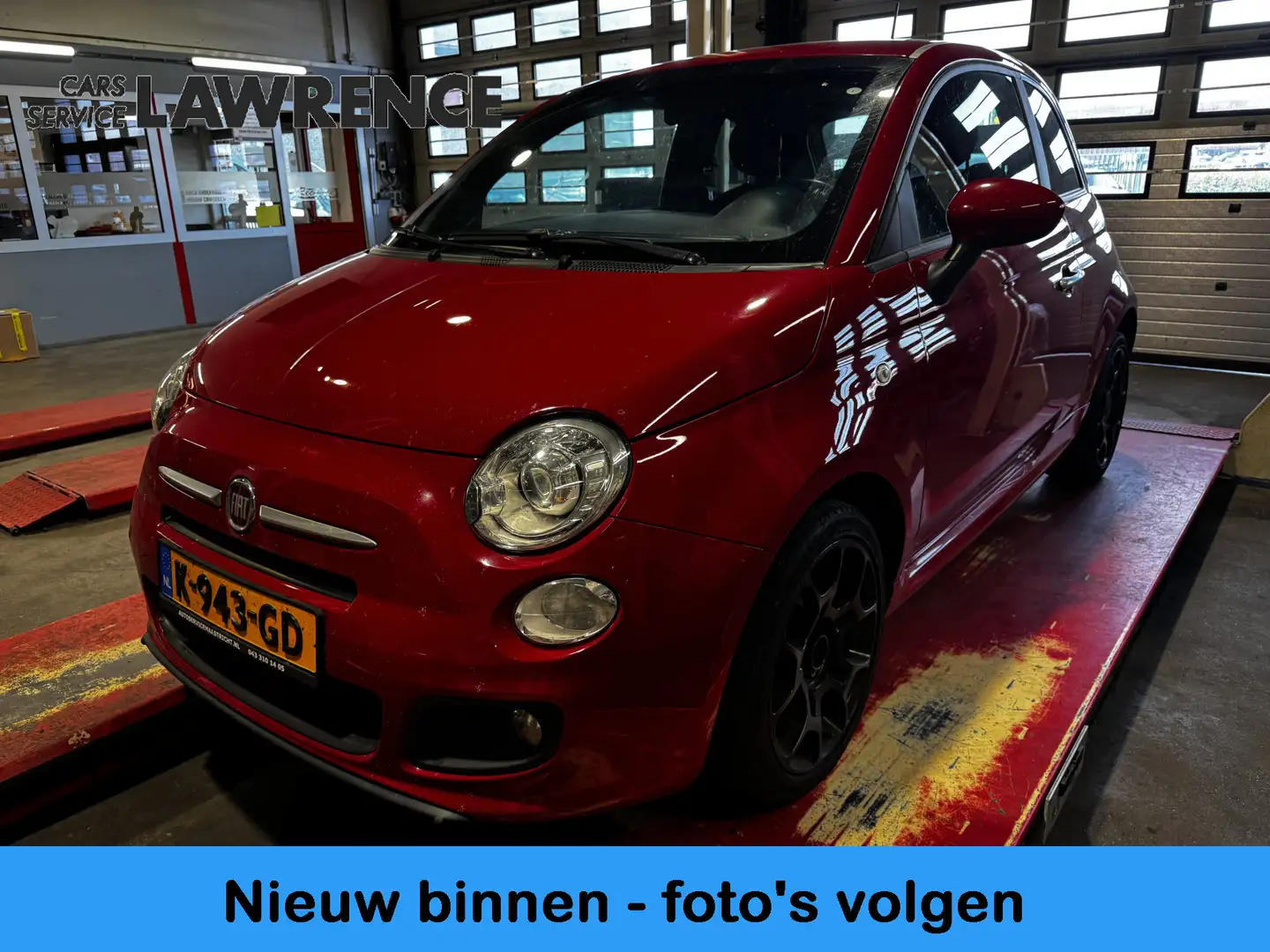 Fiat 500 1.2 S Lounge | Leer | 16"| Airco | Bleu-Tooth | Ni Rood - 1